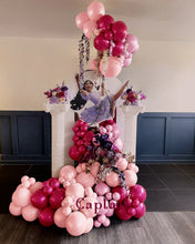 Load image into Gallery viewer, Red and Pink Balloons Double Stuffed Pearl Balloon Garland Rose Pink Balloon Arch Burgundy Fuschia Magenta Balloon Set For Birthday Bridal Shower Engagement Valentine Proposal Party Decorations