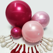 Load image into Gallery viewer, Red and Pink Balloons Double Stuffed Pearl Balloon Garland Rose Pink Balloon Arch Burgundy Fuschia Magenta Balloon Set For Birthday Bridal Shower Engagement Valentine Proposal Party Decorations