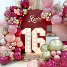 Load image into Gallery viewer, Red and Pink Balloons Double Stuffed Pearl Balloon Garland Rose Pink Balloon Arch Burgundy Fuschia Magenta Balloon Set For Birthday Bridal Shower Engagement Valentine Proposal Party Decorations