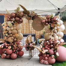 Load image into Gallery viewer, Blush Dusty Pink Balloons Garland Kit Apricot Latex Coffee Brown Assorted Balloon Arch Kit
