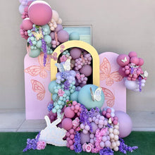 Load image into Gallery viewer, Purple Pink Balloon Garland Kit With Tiffany Blue Macaron Green Orange Balloon