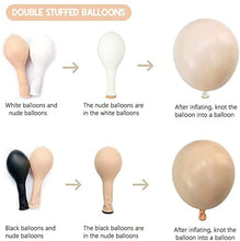 Load image into Gallery viewer, Blush Coffee Brown Blue Balloon Garland Double Stuffed Balloon Arch Kit