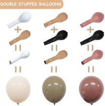 Load image into Gallery viewer, Blush Dusty Pink Balloons Garland Kit Apricot Latex Coffee Brown Assorted Balloon Arch Kit