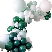 Load image into Gallery viewer, Green White Balloons Arch Garland