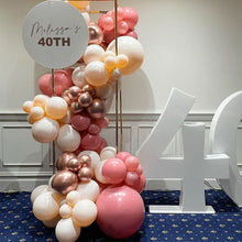 Load image into Gallery viewer, Blush Pink Balloon Arch Garland Double Stuffed Dusty Rose Champagne Gold Metallic Latex Balloons Kit