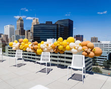 Load image into Gallery viewer, Double Stuffed Mustard Yellow Brown White Sand Balloons Garland Arch Kit