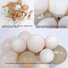 Load image into Gallery viewer, Blush Brown Balloon Garland Nude Rose Gold Double Stuffed Matte Apricot Balloon Arch kit