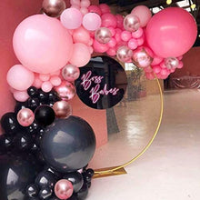 Load image into Gallery viewer, Black Pink Balloon arch Garland Kit