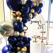 Load image into Gallery viewer, Pinbra Navy Blue Gold Balloons Garland