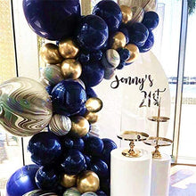 Load image into Gallery viewer, Pinbra Navy Blue Gold Balloons Garland kit