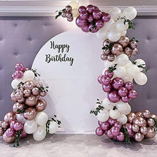 Load image into Gallery viewer, White Purple Metallic Balloons Garland Arch Kit