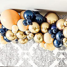 Load image into Gallery viewer, Ivory Gold Balloon Arch Blush Navy Blue Balloons Garland Kit