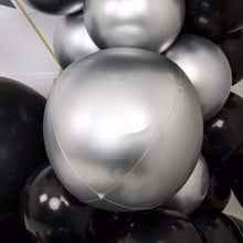 Load image into Gallery viewer, Black and Silver Balloons Garland Arch Kit