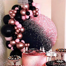 Load image into Gallery viewer, Black Pink Balloon arch Garland Kit