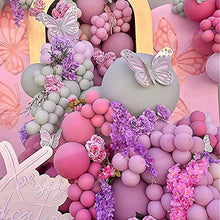 Load image into Gallery viewer, Purple Pink Balloon Garland Kit With Tiffany Blue Macaron Green Orange Balloon