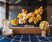 Load image into Gallery viewer, Double Stuffed Mustard Yellow Brown White Sand Balloons Garland Arch Kit
