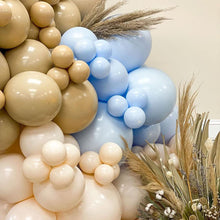 Load image into Gallery viewer, Blush Coffee Brown Blue Balloon Garland Double Stuffed Balloon Arch Kit