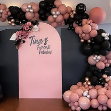 Load image into Gallery viewer, Black Pink silver gold Balloon Garland Kit