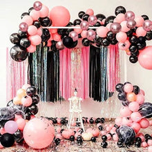 Load image into Gallery viewer, Black Pink Balloon arch Garland Kit
