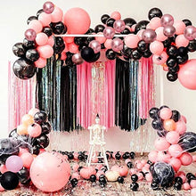 Load image into Gallery viewer, Black Pink Balloon arch Garland Kit