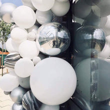 Load image into Gallery viewer, Black and Silver Balloons Garland Arch Kit