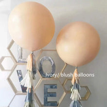 Load image into Gallery viewer, Ivory Gold Balloon Arch Blush Navy Blue Balloons Garland Kit