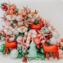 Load image into Gallery viewer, Explosion Star Moon Mylar Balloons Silver Rose Gold Cone Foil Balloons Silver 4 Point Star Balloons Transparent Fishing Line Glue Balloon Dot