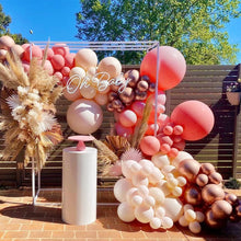 Load image into Gallery viewer, Blush Pink Balloon Arch Garland Double Stuffed Dusty Rose Champagne Gold Metallic Latex Balloons Kit