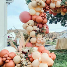 Load image into Gallery viewer, Dusty Rose Pink Balloon Arch Kit Nude Blush Gold Double Stuffed Balloon Garland