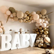 Load image into Gallery viewer, Nude Blush Balloon Garland Double Stuffed Ivory Apricot Gold Metallic Balloons Arch kit