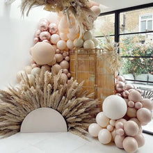 Load image into Gallery viewer, Blush Brown Balloon Garland Nude Rose Gold Double Stuffed Matte Apricot Balloon Arch kit
