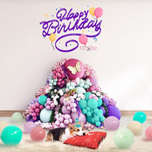Load image into Gallery viewer, Purple Pink Balloon Garland Kit With Tiffany Blue Macaron Green Orange Balloon