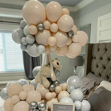 Load image into Gallery viewer, Captank Grey Ivory Silver Balloon Garland Kit