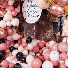 Load image into Gallery viewer, Nude Balloon Garland Dusty Pink Black Balloons Arch Kit