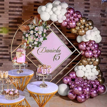 Load image into Gallery viewer, White Purple Metallic Balloons Garland Arch Kit