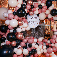 Load image into Gallery viewer, Nude Balloon Garland Dusty Pink Black Balloons Arch Kit
