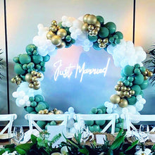 Load image into Gallery viewer, Sage Green White Gold Balloons Garland Kit