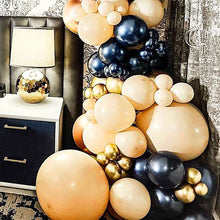 Load image into Gallery viewer, Ivory Gold Balloon Arch Blush Navy Blue Balloons Garland Kit