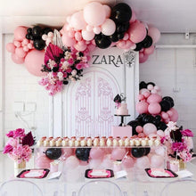 Load image into Gallery viewer, Black Pink Balloon arch Garland Kit