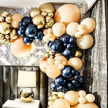 Load image into Gallery viewer, Ivory Gold Balloon Arch Blush Navy Blue Balloons Garland Kit