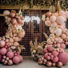 Load image into Gallery viewer, Blush Dusty Pink Balloons Garland Kit Apricot Latex Coffee Brown Assorted Balloon Arch Kit