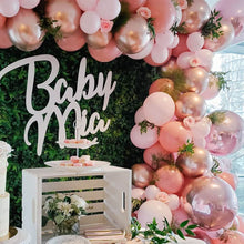 Load image into Gallery viewer, Dusty Rose Balloon Garland Kit Retro Pink Gold Chrome Balloon Arch