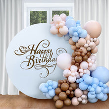 Load image into Gallery viewer, Blush Coffee Brown Blue Balloon Garland Double Stuffed Balloon Arch Kit