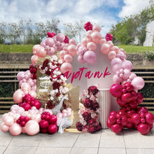 Load image into Gallery viewer, Red and Pink Balloons Double Stuffed Pearl Balloon Garland Rose Pink Balloon Arch Burgundy Fuschia Magenta Balloon Set For Birthday Bridal Shower Engagement Valentine Proposal Party Decorations

