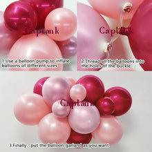 Load image into Gallery viewer, Red and Pink Balloons Double Stuffed Pearl Balloon Garland Rose Pink Balloon Arch Burgundy Fuschia Magenta Balloon Set For Birthday Bridal Shower Engagement Valentine Proposal Party Decorations
