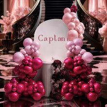 Load image into Gallery viewer, Red and Pink Balloons Double Stuffed Pearl Balloon Garland Rose Pink Balloon Arch Burgundy Fuschia Magenta Balloon Set For Birthday Bridal Shower Engagement Valentine Proposal Party Decorations
