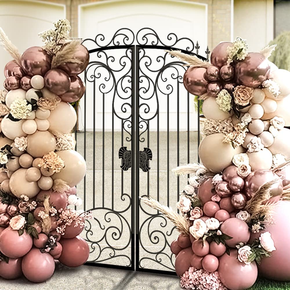 Blush Dusty Pink Balloons Garland Kit Apricot Latex Coffee Brown Assorted Balloon Arch Kit