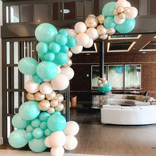 Load image into Gallery viewer, Tiffany Blue Balloon Garland Kit Pastel Turquoise Chrome Gold Latex Party Balloons Macaron White Teal Balloon Arch Kit

