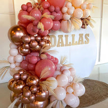 Load image into Gallery viewer, Blush Pink Balloon Arch Garland Double Stuffed Dusty Rose Champagne Gold Metallic Latex Balloons Kit
