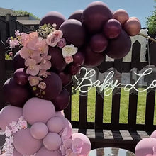 Load image into Gallery viewer, Burgundy Pink Balloons Garland Kit Pink Rose Gold Metallic Double Stuffed Latex Balloons
